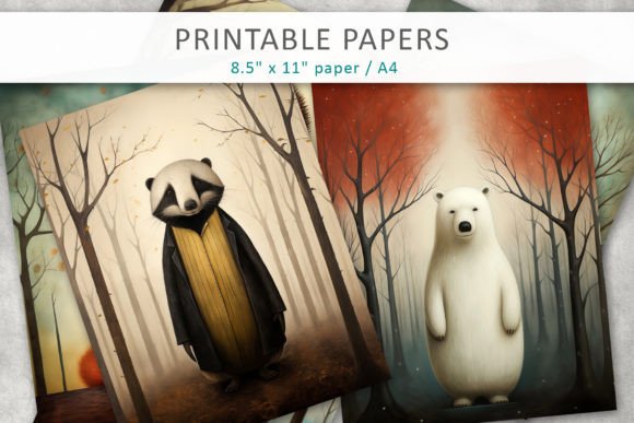 Animal Printable Pages & Journal Paper: A Versatile Design Asset