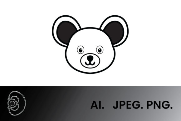 Black and White Animal Mouse Head: A Designer's Versatile Asset