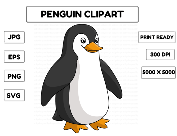 Charming Penguin Clipart for Creative Projects