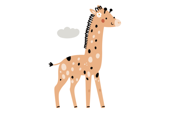 Cute Giraffe: A Smiling Safari Animal for Your Brand