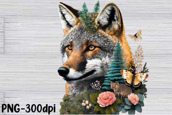 Double Exposure Woodland Animal PNG: Nature-Inspired Design Assets