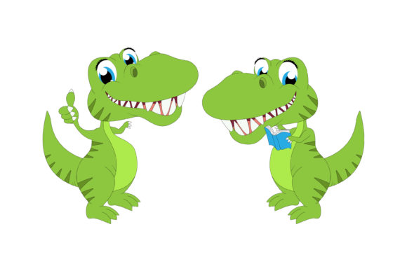 The Charm of a Cute Green Dinosaur Cartoon in Your Toolkit