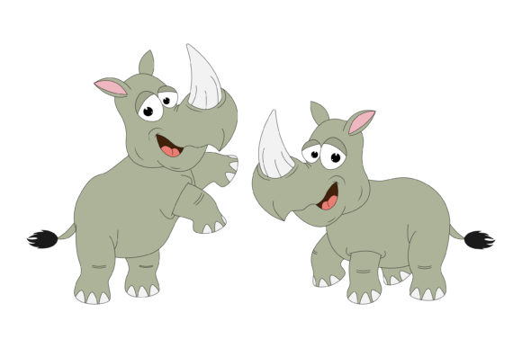 The Design Secret of Cute Rhino Animal Cartoon