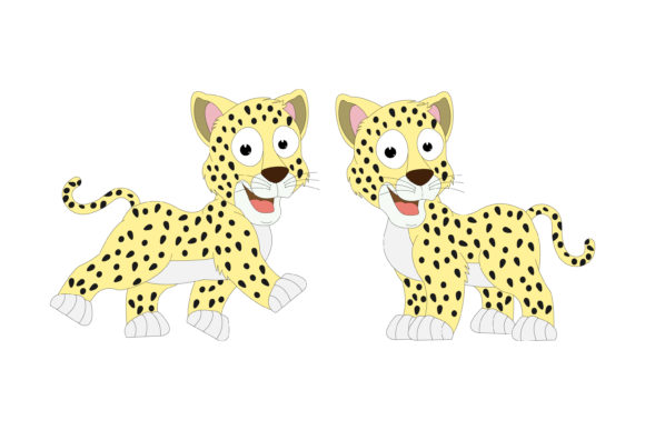 Unleashing Creativity: The Cute Jaguar Animal Cartoon Vector Set