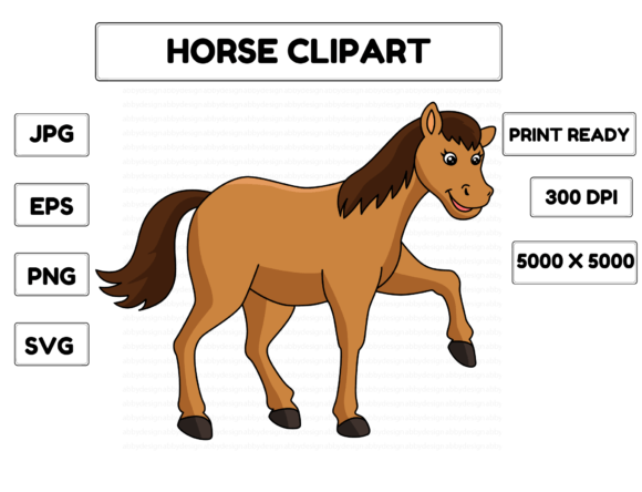 Unleashing Creativity with Horse Animal Cartoon Colored Clipart